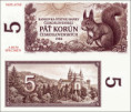 Československo 5 korun 1984 veverka (súkromné vydanie)
